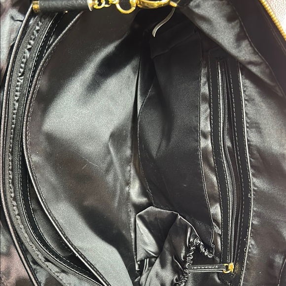 Joy & Iman Classic Black Leather Tote - Picture 6 of 9